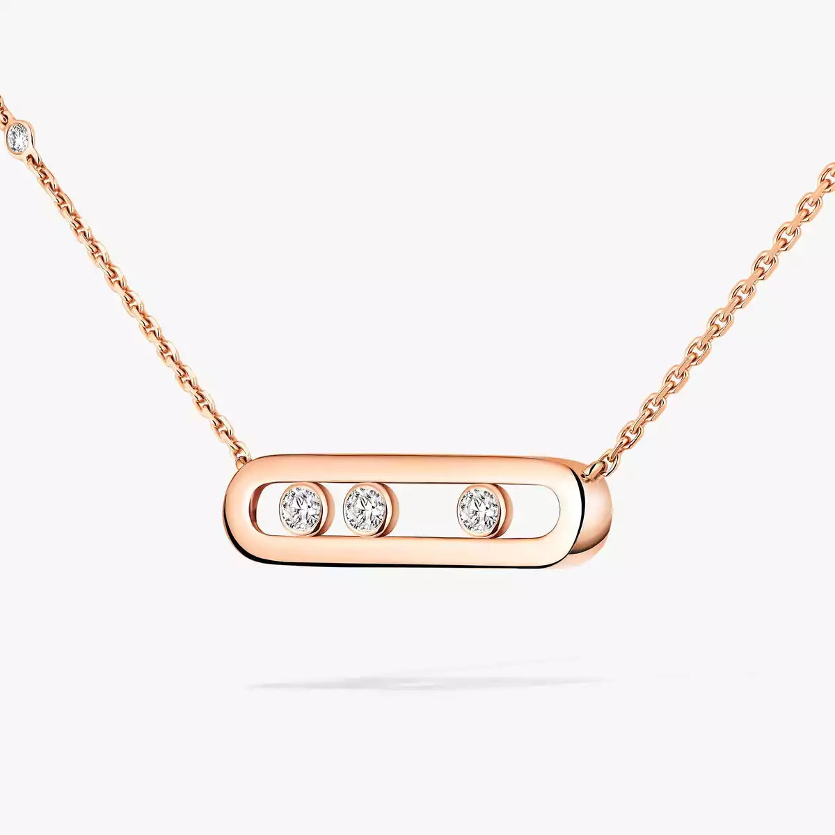 [Saipan]MOVE PAVÉ PENDANT 4 MOVING DIAMONDS NECKLACE
