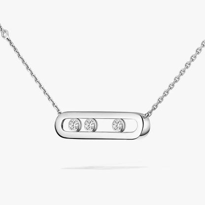 [Saipan]MOVE PAVÉ PENDANT 4 MOVING DIAMONDS NECKLACE