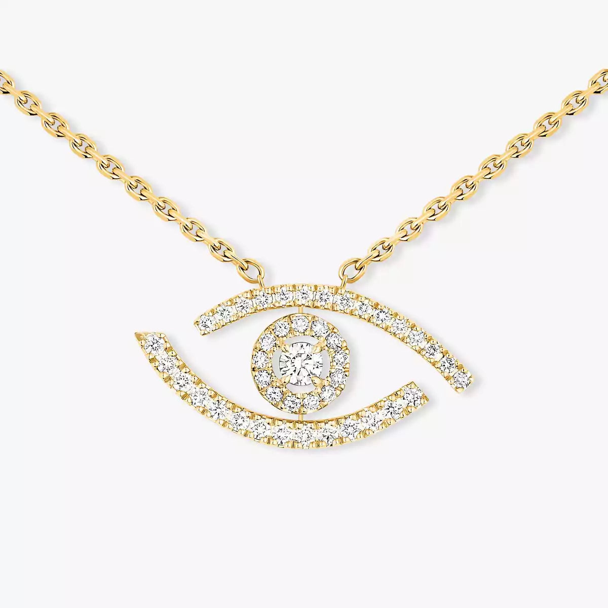 [Saipan]PAVÉ DIAMOND LUCKY EYE NECKLACE