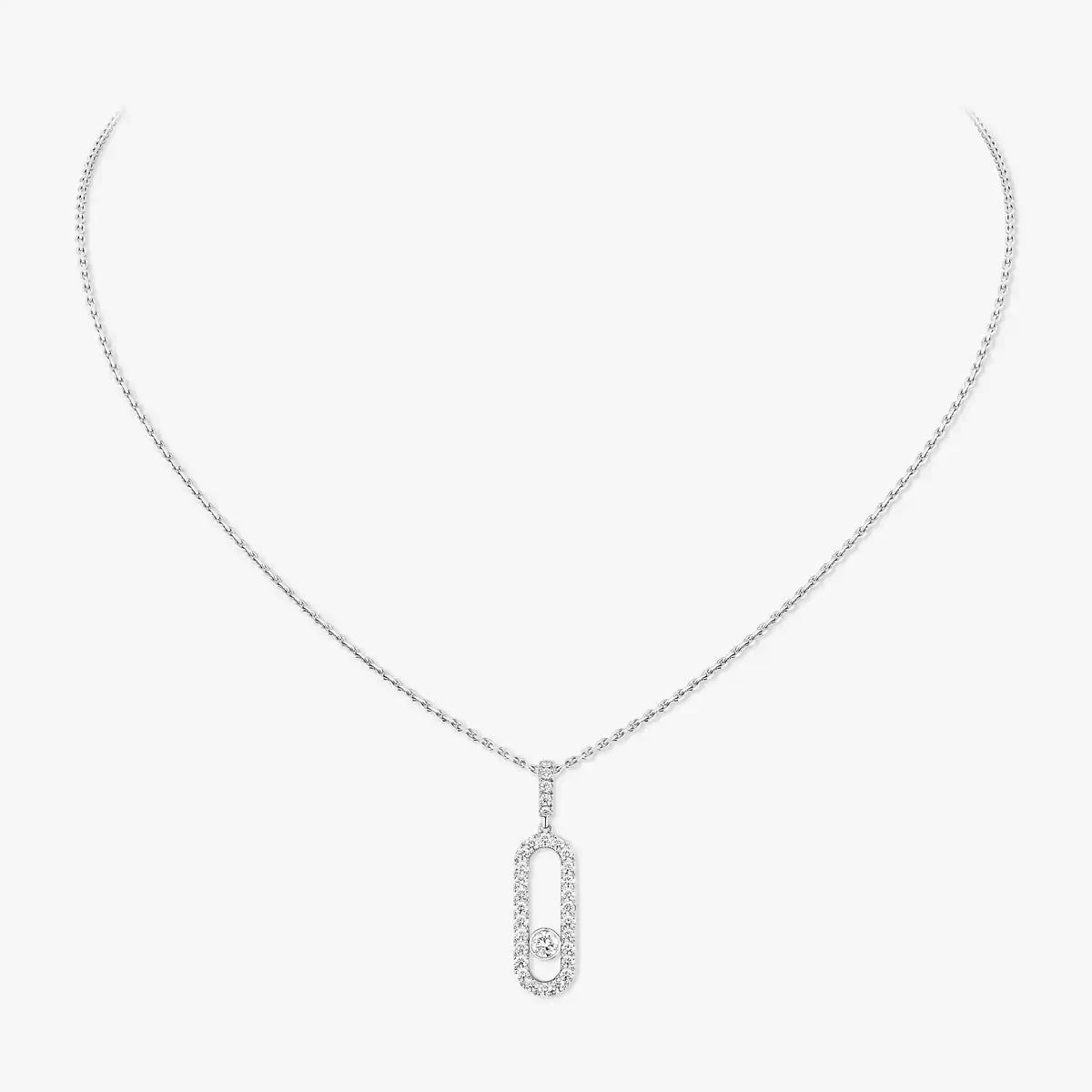 [Saipan]MOVE UNO FULL PAVÉ DIAMOND NECKLACE
