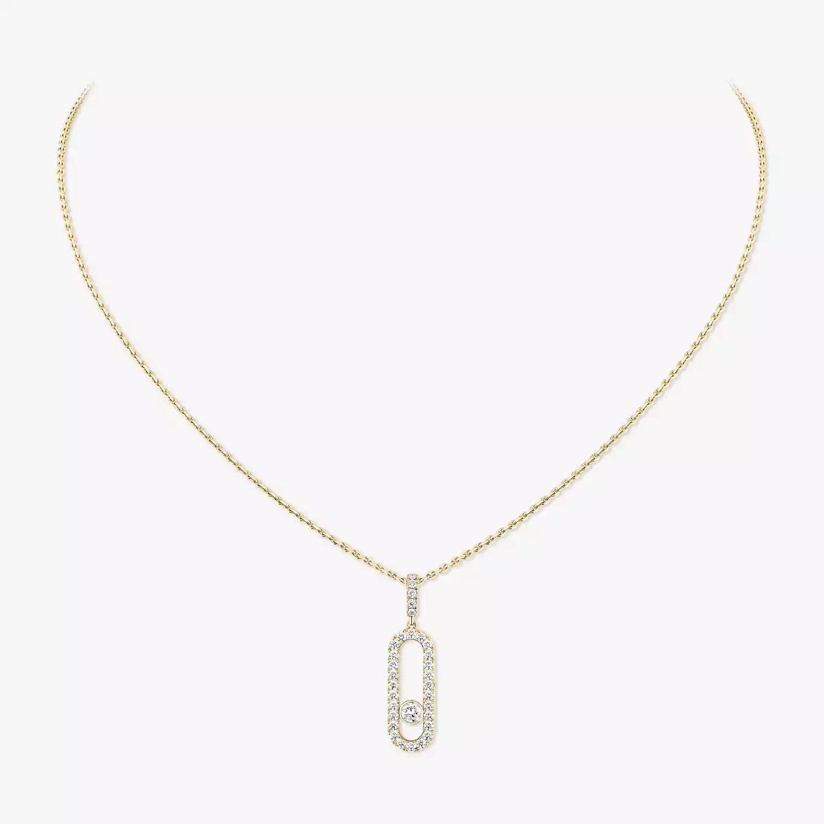 [Saipan]MOVE UNO FULL PAVÉ DIAMOND NECKLACE