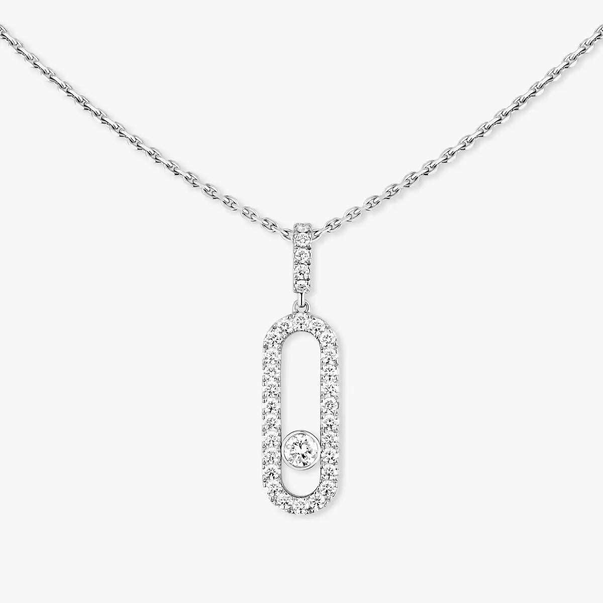 [Saipan]MOVE UNO FULL PAVÉ DIAMOND NECKLACE