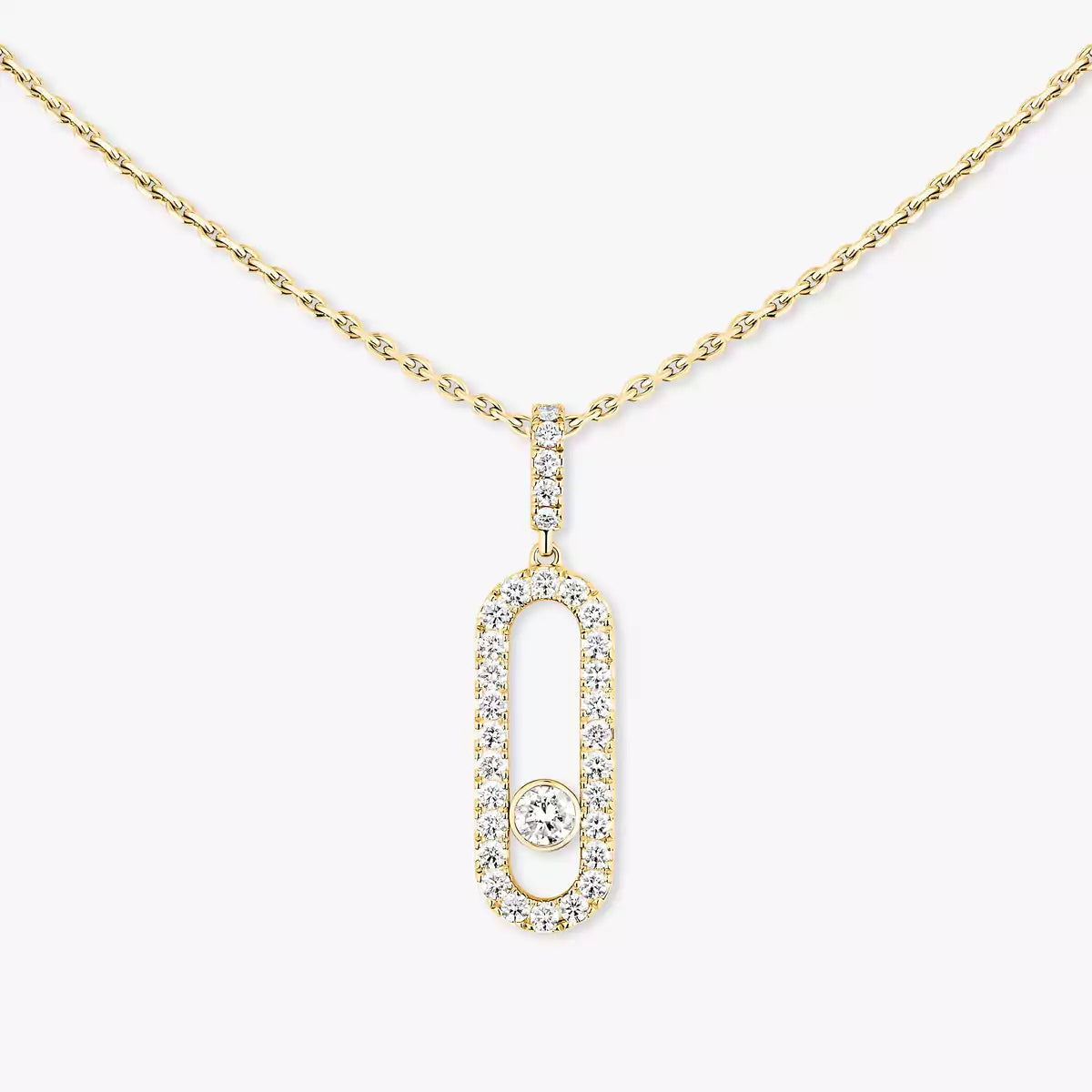 [Saipan]MOVE UNO FULL PAVÉ DIAMOND NECKLACE