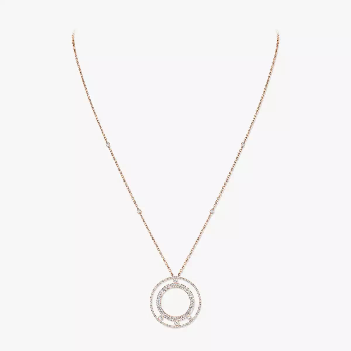 [Saipan]MOVE ROMANE LONG PAVÉ DIAMOND NECKLACE