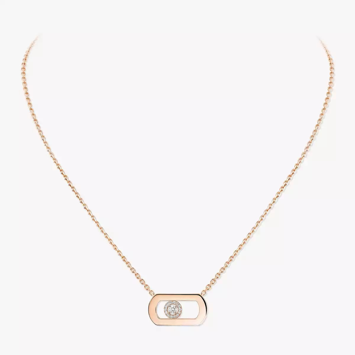 [Saipan]LARGE MOVE PENDANT SINGLE DIAMOND NECKLACE
