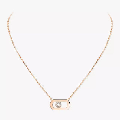 [Saipan]LARGE MOVE PENDANT SINGLE DIAMOND NECKLACE