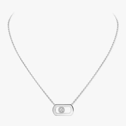 [Saipan]LARGE MOVE PENDANT SINGLE DIAMOND NECKLACE