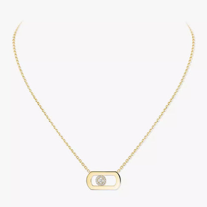 [Saipan]LARGE MOVE PENDANT SINGLE DIAMOND NECKLACE