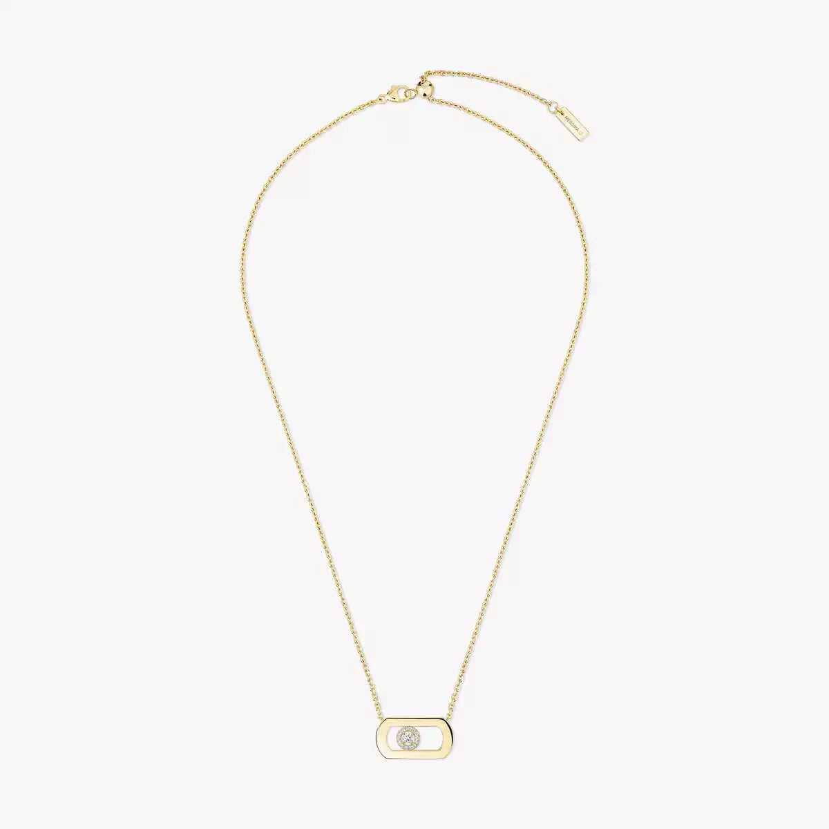 [Saipan]LARGE MOVE PENDANT SINGLE DIAMOND NECKLACE