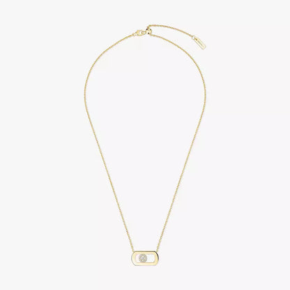 [Saipan]LARGE MOVE PENDANT SINGLE DIAMOND NECKLACE