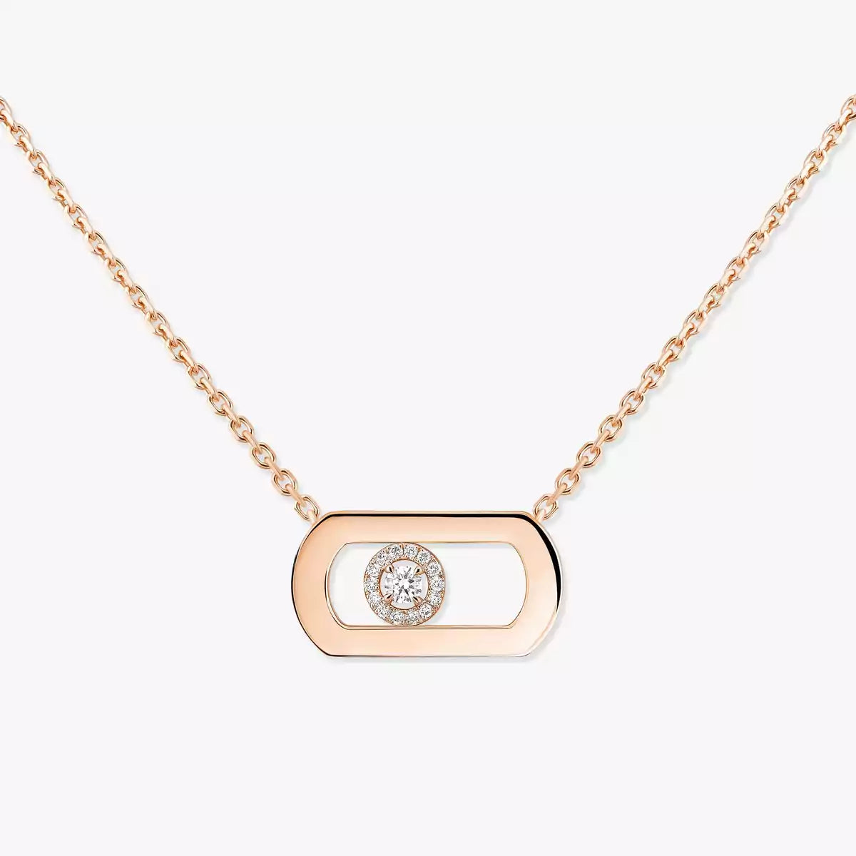 [Saipan]LARGE MOVE PENDANT SINGLE DIAMOND NECKLACE