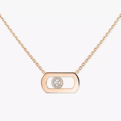 [Saipan]LARGE MOVE PENDANT SINGLE DIAMOND NECKLACE