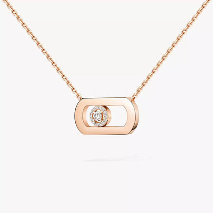 [Saipan]LARGE MOVE PENDANT SINGLE DIAMOND NECKLACE