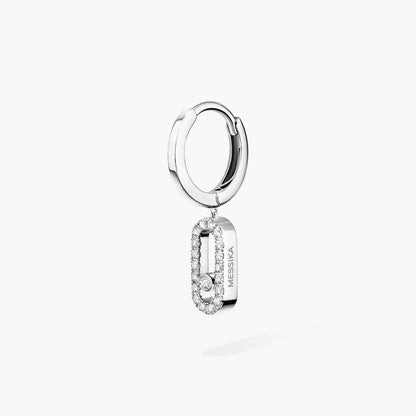 [Saipan]MOVE UNO SINGLE DIAMOND HOOP EARRINGS