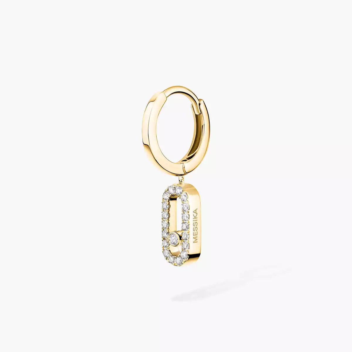 [Saipan]MOVE UNO SINGLE DIAMOND HOOP EARRINGS