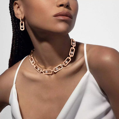 [Saipan]SO MOVE XL DIAMOND HOOP EARRINGS