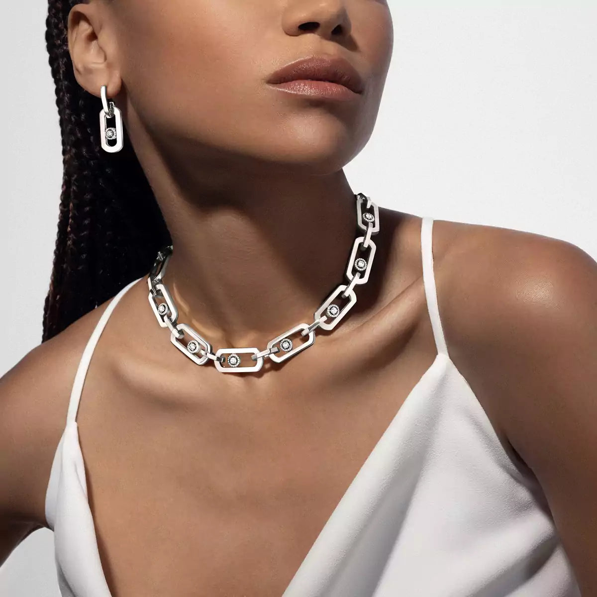 [Saipan]SO MOVE XL DIAMOND HOOP EARRINGS