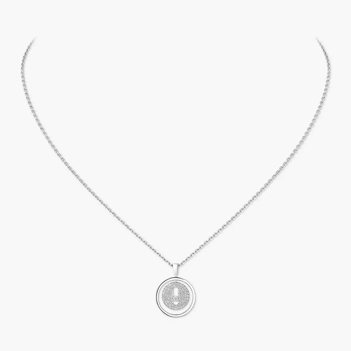 [Saipan]LUCKY MOVE FULL PAVÉ DIAMOND NECKLACE
