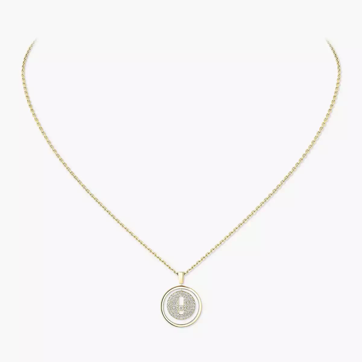 [Saipan]LUCKY MOVE FULL PAVÉ DIAMOND NECKLACE
