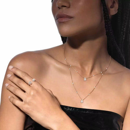 [Saipan]MY TWIN 2-ROW DIAMOND NECKLACE