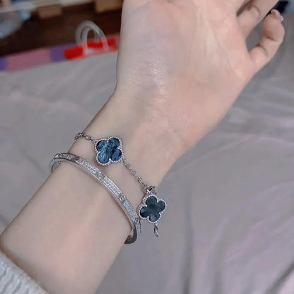 [Saipan]LUCKY CLOVER 5-MOTIF BRACELET - PIETERSITE COLLECTION