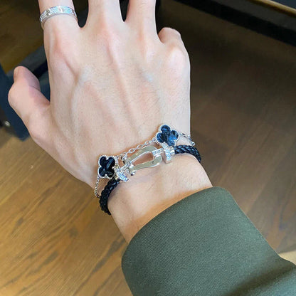 [Saipan]LUCKY CLOVER 5-MOTIF BRACELET - PIETERSITE COLLECTION