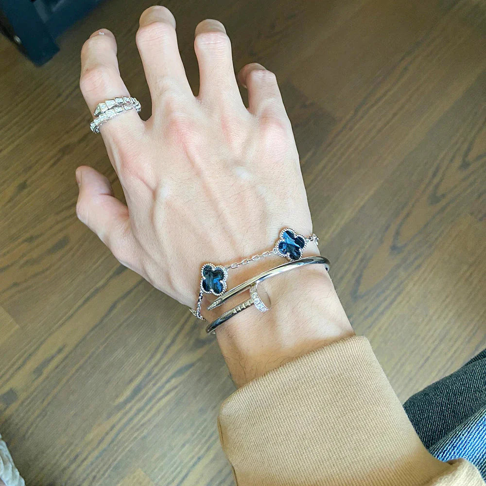 [Saipan]LUCKY CLOVER 5-MOTIF BRACELET - PIETERSITE COLLECTION
