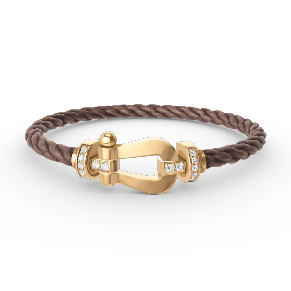 [Saipan]FORCE LARGE HORSESHOE HALF DIAMOND BRACELET - GOLD