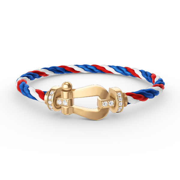 [Saipan]FORCE LARGE HORSESHOE HALF DIAMOND BRACELET - GOLD