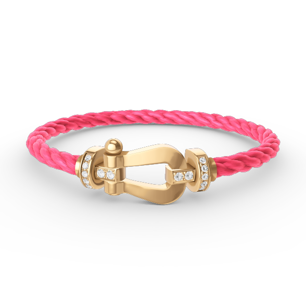 [Saipan]FORCE LARGE HORSESHOE HALF DIAMOND BRACELET - GOLD