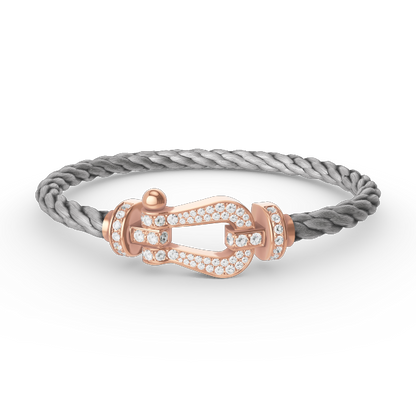 [Saipan]FORCE LARGE HORSESHOE FULL DIAMOND BRACELET - ROSE GOLD