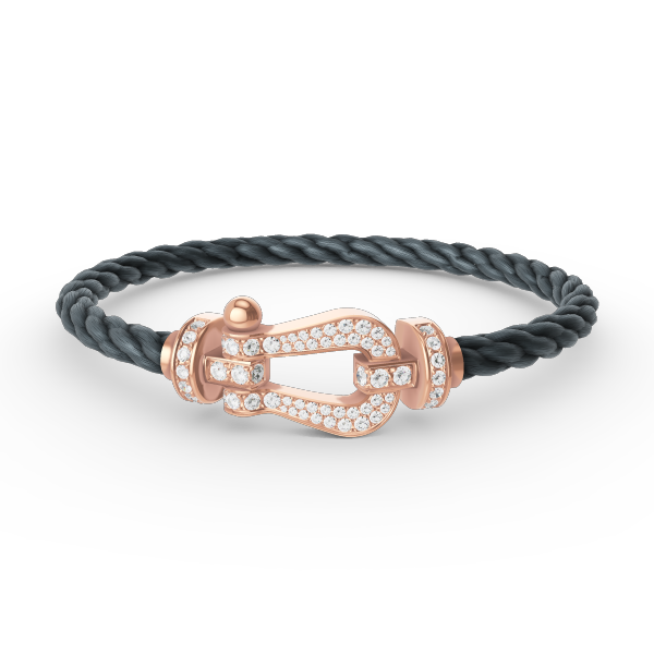 [Saipan]FORCE LARGE HORSESHOE FULL DIAMOND BRACELET - ROSE GOLD