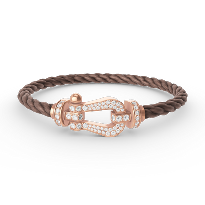 [Saipan]FORCE LARGE HORSESHOE FULL DIAMOND BRACELET - ROSE GOLD