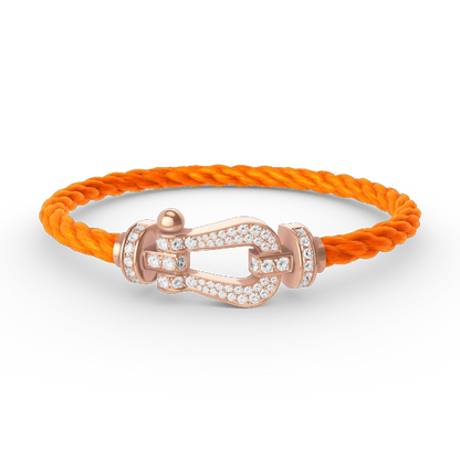 [Saipan]FORCE LARGE HORSESHOE FULL DIAMOND BRACELET - ROSE GOLD