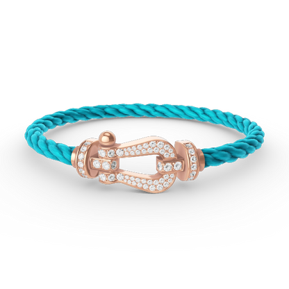 [Saipan]FORCE LARGE HORSESHOE FULL DIAMOND BRACELET - ROSE GOLD