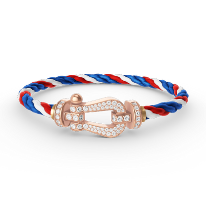 [Saipan]FORCE LARGE HORSESHOE FULL DIAMOND BRACELET - ROSE GOLD