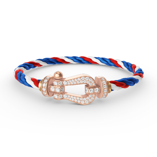 [Saipan]FORCE LARGE HORSESHOE FULL DIAMOND BRACELET - ROSE GOLD