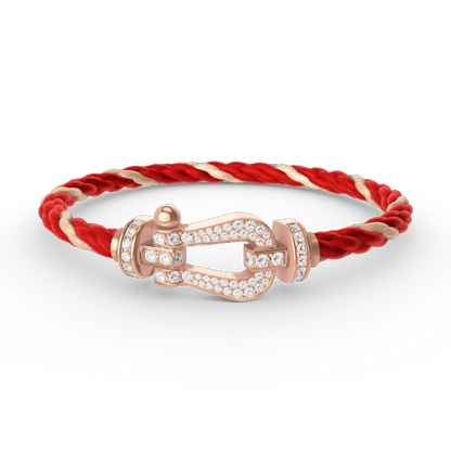 [Saipan]FORCE LARGE HORSESHOE FULL DIAMOND BRACELET - ROSE GOLD