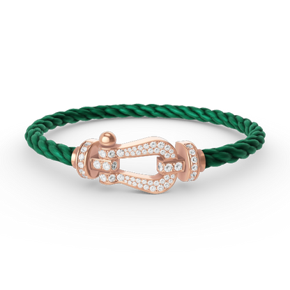 [Saipan]FORCE LARGE HORSESHOE FULL DIAMOND BRACELET - ROSE GOLD