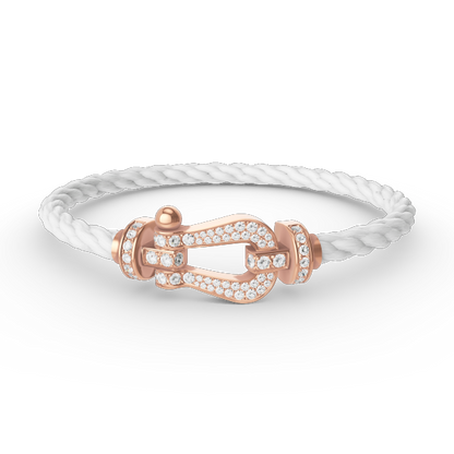 [Saipan]FORCE LARGE HORSESHOE FULL DIAMOND BRACELET - ROSE GOLD