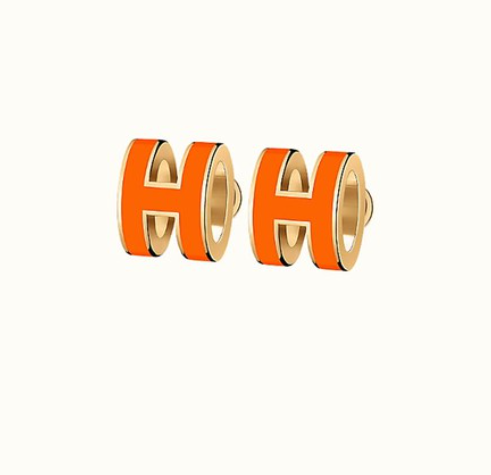 [Saipan]MINI POP H EARRINGS ORANGE