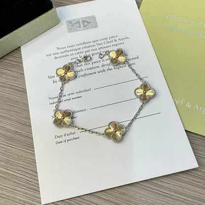 [Saipan]LUCKY CLOVER 5-MOTIF BRACELET - LASER COLLECTION