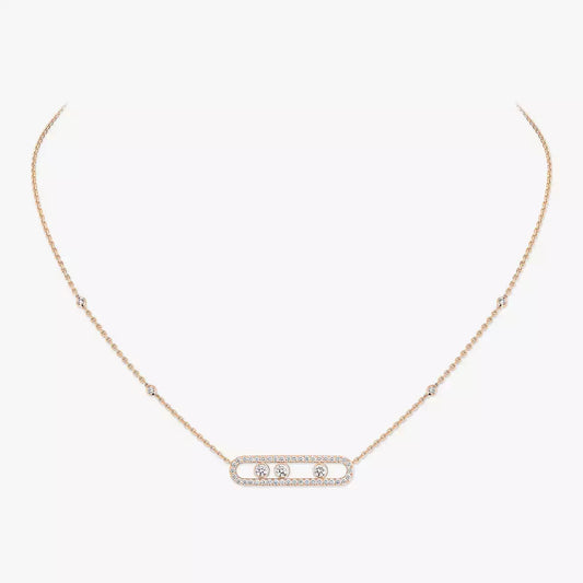 [Saipan]MOVE PAVÉ FULL DIAMOND NECKLACE