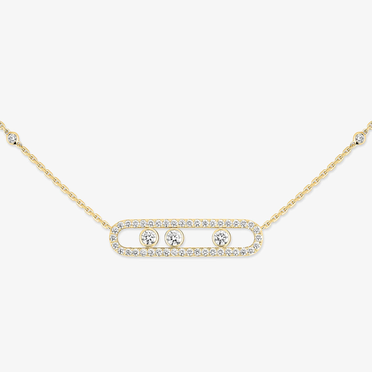 [Saipan]MOVE PAVÉ FULL DIAMOND NECKLACE