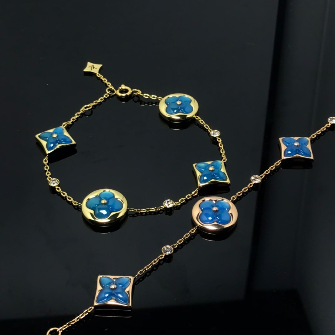 [Saipan]STAR AND SUN 4 MOTIF BLUE BRACELET