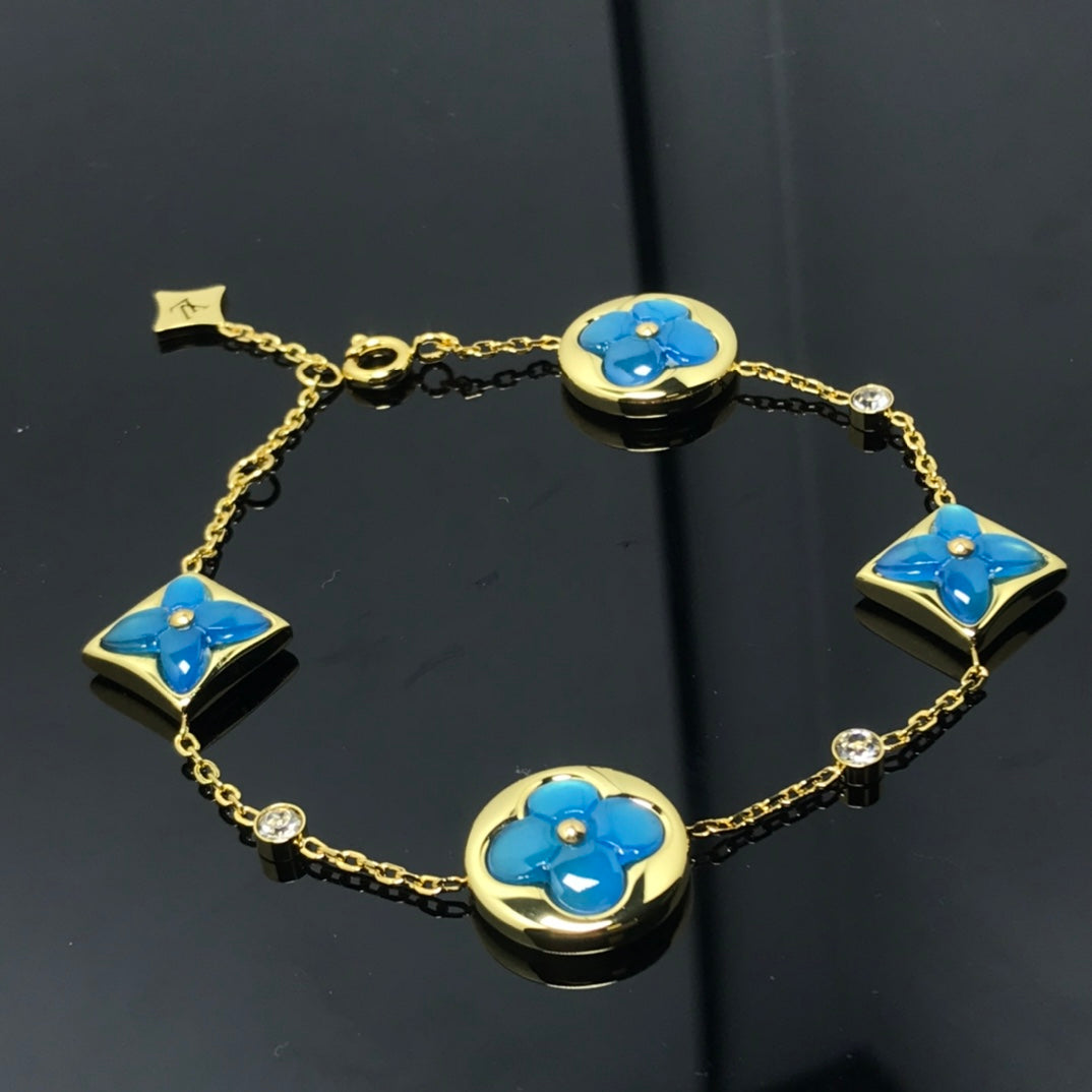 [Saipan]STAR AND SUN 4 MOTIF BLUE BRACELET