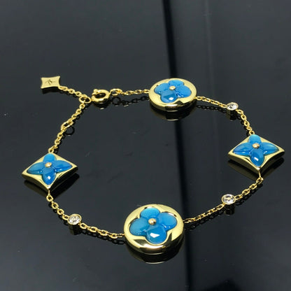 [Saipan]STAR AND SUN 4 MOTIF BLUE BRACELET