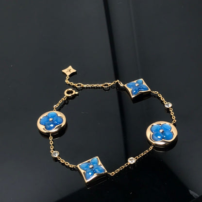 [Saipan]STAR AND SUN 4 MOTIF BLUE BRACELET