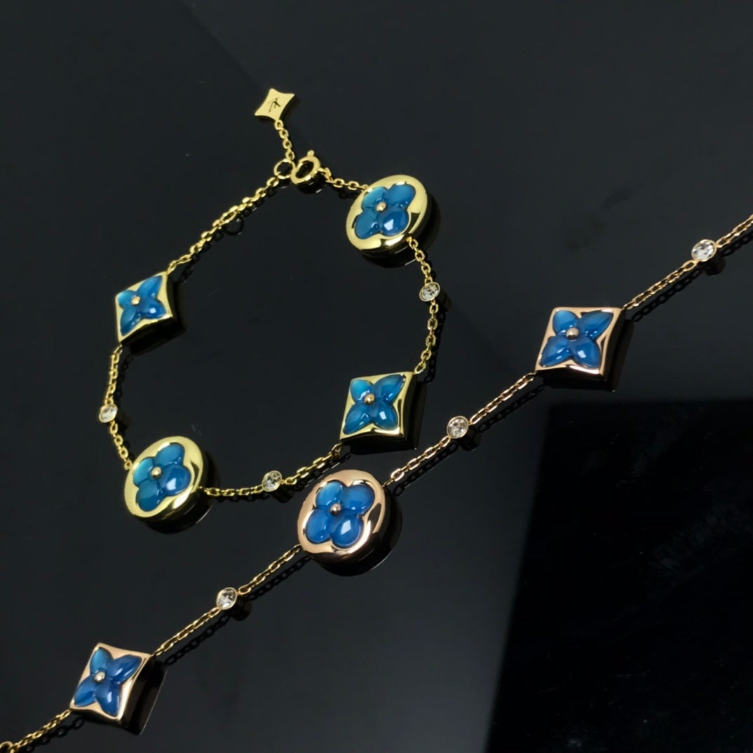 [Saipan]STAR AND SUN 4 MOTIF BLUE BRACELET