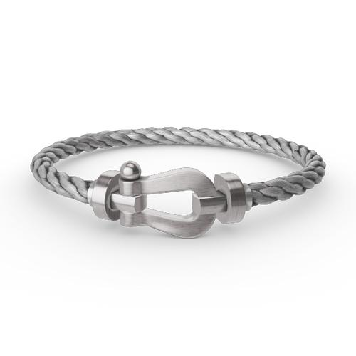 [Saipan]FORCE LARGE HORSESHOE BRACELET - WHITE GOLD